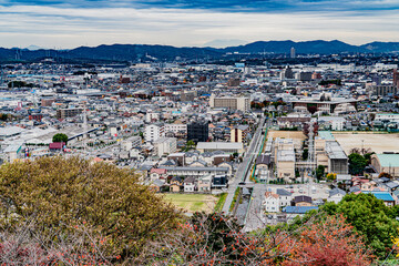 小牧山城天守から見た景色