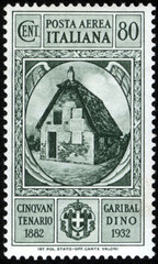 Postage stamps of the Italy. Stamp printed in the Italy. Stamp printed by Italy.