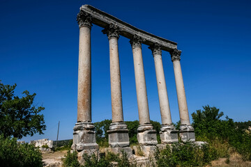 Zeus Olbios Temple, ancient Anatolian architecture of the Hellenistic period in the Roman province...