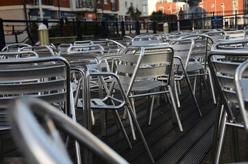 hospitality industry, empty restaurant, closed, social distancing, covid19, pandemic