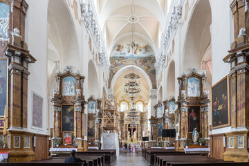 Fototapeta na wymiar The Church of the Finding of the Holy Cross and the Bernardine Monastery. Grodno.