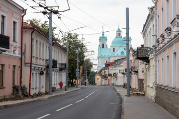 The old street of Grodno. Belarus
