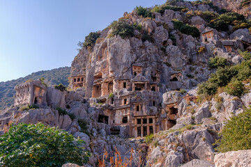 Myra Ancient City Rock Tombs Demre, Antalya, Turkey