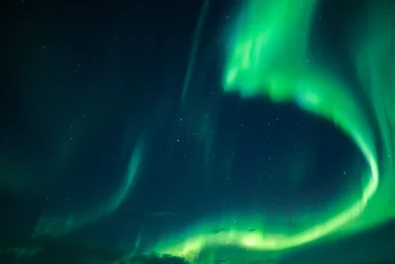 Keuken foto achterwand aurora Borealis northern lights in Lapland © Dimitri