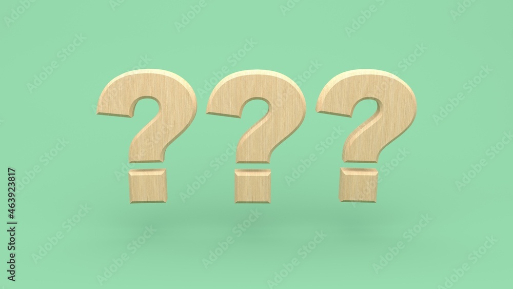 Poster question marks with shadow - 3d render design