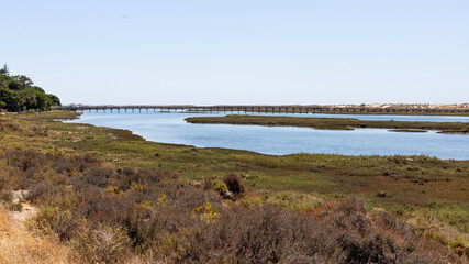 Beautiful view of the Ria Formosa Natural Park, Algarve