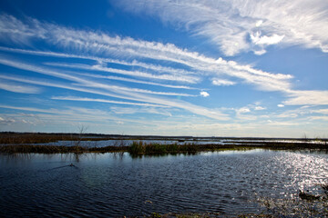 clouds over the lake