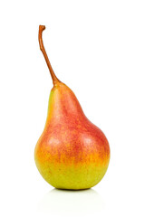 Ripe fresh pear isolated on white background