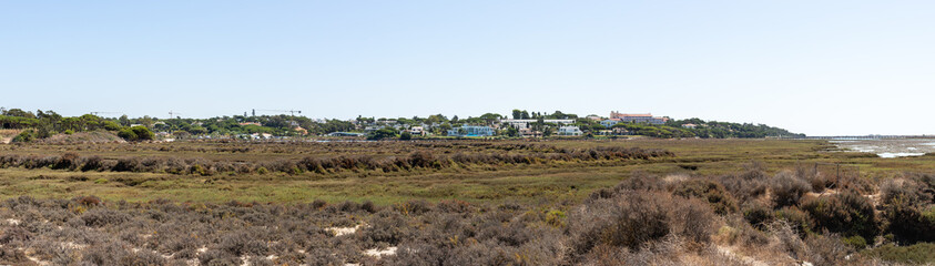Panoramic view at Ria Formosa lagoon, Quinta do Lago, Algarve	
