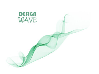 Abstract vector background, green waved lines for brochure, website, flyer design.