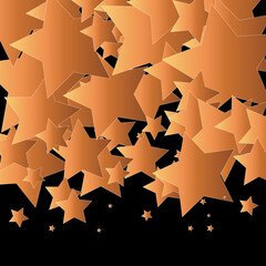 EPS10 Vector golden stars design against dark background