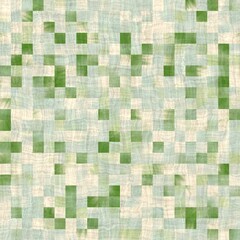 Seamless square tile faux wall mosaic pattern for surface design and print. High quality illustration. Detailed ornate grid repeat swatch.