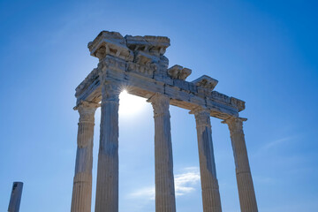 The Temple of Apollo in Side Town of Antalya, Turkey