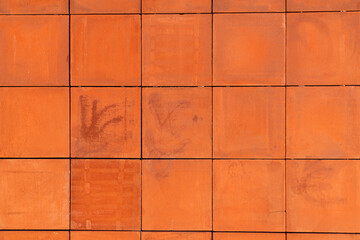 Orange burnt cement wall background