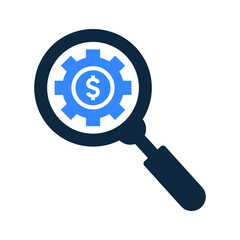 Audit, search icon. Simple editable vector illustration.