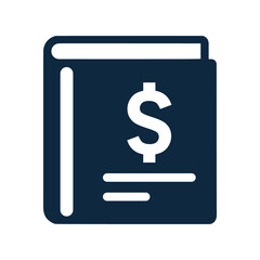 Finance book icon. Simple editable vector illustration.