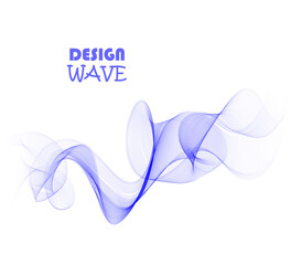 Abstract vector background, blue transparent waved lines for brochure, website, flyer design. smoke wave.
