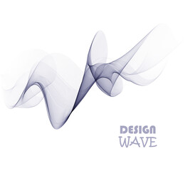 Abstract vector background, blue transparent waved lines for brochure, website, flyer design. smoke wave.