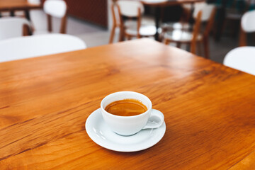 Espresso coffee in coffee shop