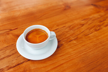 Espresso coffee in coffee shop
