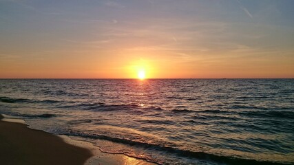 sunset on the beach