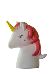 Beautiful christmas toy unicorn isolated