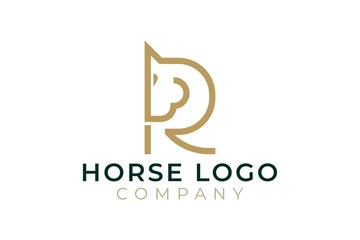 horse logo, abstract letter r logo design, stable logo