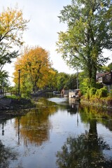 Fototapeta na wymiar Lachine Canal in Montreal city