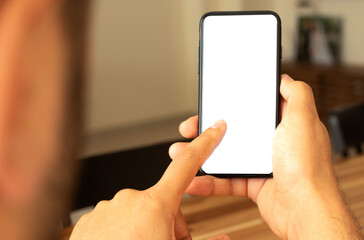 person using smartphone