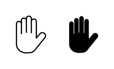 Obraz premium Hand icons set. hand sign and symbol. palm