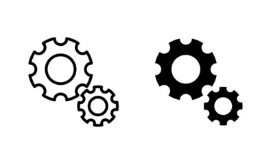 Setting Icons set. Cog Settings sign and symbol. Gear Sign