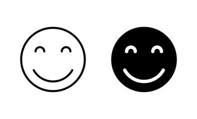 smile icons set. smile emoticon icon. feedback sign and symbol