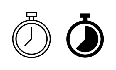stopwatch icon. Timer sign and symbol. Countdown icon. Period of time
