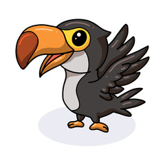 Cute little toucan bird cartoon