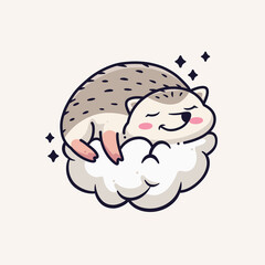 cute hedgehog vector illustration design