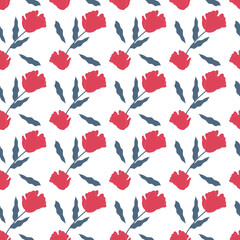 Tropical flowers pattern collection. Vector isolated elements on the white background.