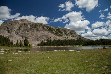 Horseshoe Lake in Beartooth Mountains, Montana