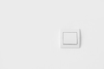 Modern switch on white wall