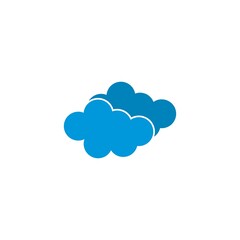 Fototapeta premium Blue Cloud Logo vector icon design