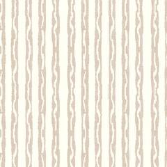 Minimal ecru jute plain vertical stripe texture pattern. Two tone washed out beach decor background. Modern rustic brown sand color design. Seamless striped distress shabby chic pattern. 