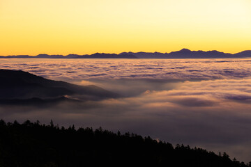 sunrise in the mountains