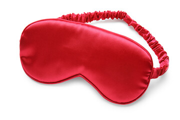 Stylish sleep mask on white background
