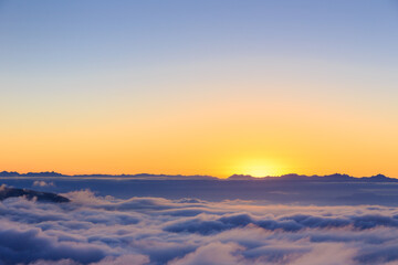sunset in the mountains