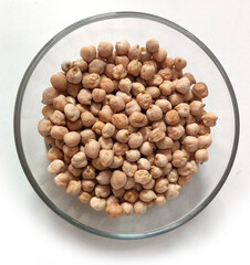  Chick pea on white background

