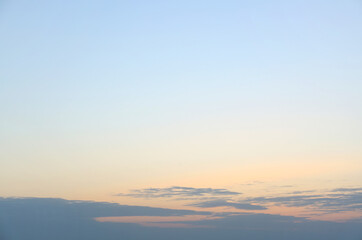 Fototapeta na wymiar View of beautiful sky with clouds at sunrise