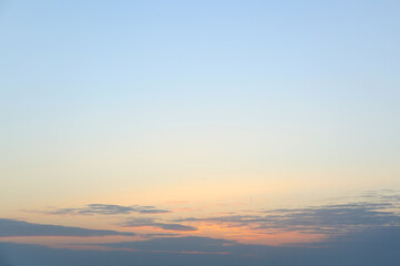 View of beautiful sky with clouds at sunrise