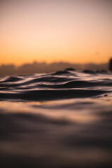 sunset over water
