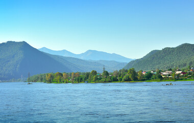 A village on the banks of the Yenisei