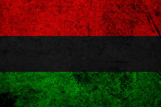 pan african flag in grunge texture