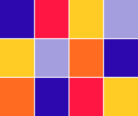 Naklejka premium Colorful rectangle vector abstract background. Different color frames with white border.